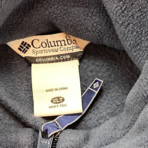 Columbia Vest Men's Tall XL Fleece Polyester Sleeveless Logo Full Zipper - Picture 6 of 16